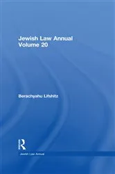 Book cover of Jewish Law Annual Volume 20 by Unknown
