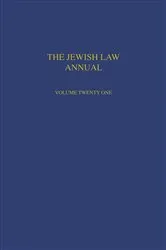 Book cover of Jewish Law Annual Volume 21 by Benjamin Porat