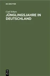 Book cover of Jünglingsjahre in Deutschland by Carl Schurz