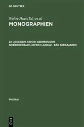 Book cover of Jockgrim, Kr[eis] Germersheim. Niederhorbach, Kr[eis] Landau - Bad Bergzabern by Dieter Karch
