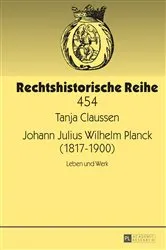 Book cover of Johann Julius Wilhelm Planck (1817–1900) by Rudolf Meyer-Pritzl