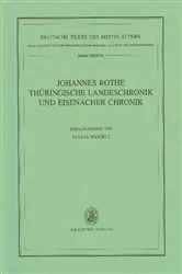 Book cover of Johannes Rothe Thüringische Landeschronik und Eisenacher Chronik by Sylvia Weigelt