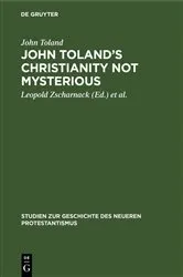 Book cover of John Toland’s Christianity not mysterious by John Toland