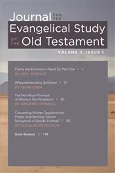 Book cover of Journal for the Evangelical Study of the Old Testament, 7.1 by Russell Meek