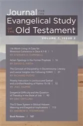 Book cover of Journal for the Evangelical Study of the Old Testament, 7.2 by Russell Meek