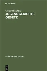 Book cover of Jugendgerichtsgesetz by Gerhard Grethlein