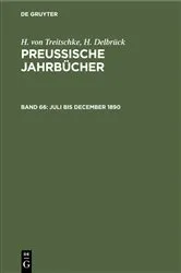 Book cover of Juli bis December 1890 by H. von Treitschke