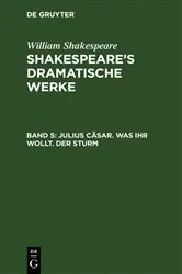 Book cover of Julius Cäsar. Was ihr wollt. Der Sturm (2nd ed.) by Michael Bernays