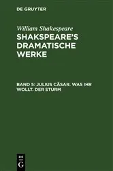 Book cover of Julius Cäsar. Was ihr wollt. Der Sturm (3rd ed.) by August Wilhelm Schlegel