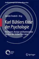 Book cover of Karl Bühlers Krise der Psychologie by Janette Friedrich