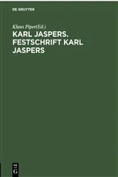 Book cover of Karl Jaspers. Festschrift Karl Jaspers by Unknown
