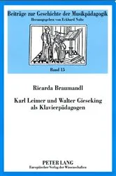 Book cover of Karl Leimer und Walter Gieseking als Klavierpaedagogen by Eckhard Nolte