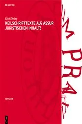 Book cover of Keilschrifttexte aus Assur Juristischen Inhalts by Unknown