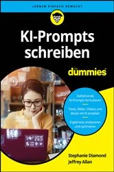Book cover of KI-Prompts schreiben für Dummies by Stephanie Diamond