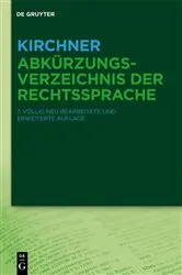 Book cover of Kirchner – Abkürzungsverzeichnis der Rechtssprache (7th ed.) by Unknown