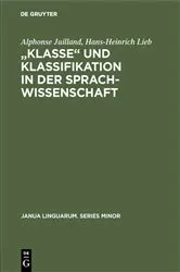 Book cover of „Klasse‟ und Klassifikation in der Sprachwissenschaft by Alphonse Juilland