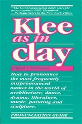 Book cover of Klee as in Clay (2nd ed.) by Wilfred J. McConkey