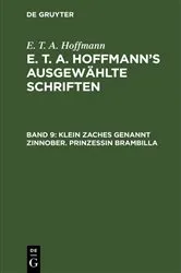 Book cover of Klein Zaches genannt Zinnober. Prinzessin Brambilla by E. T. A. Hoffmann