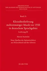 Book cover of Kleinüberlieferung mehrstimmiger Musik vor 1550 in deutschem Sprachgebiet, Lieferung IX by Martin Staehelin