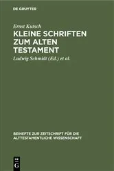 Book cover of Kleine Schriften zum Alten Testament by Ernst Kutsch