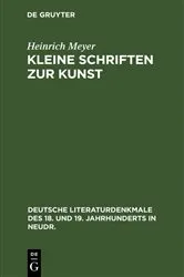 Book cover of Kleine Schriften zur Kunst by Heinrich Meyer