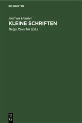 Book cover of Kleine Schriften by Unknown