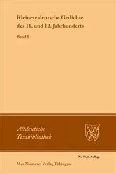 Book cover of Kleinere deutsche Gedichte des 11. und 12. Jahrhunderts by Werner Schröder