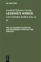 Book cover of Kleinere Schriften zur modernen Literatur und Sprache by Carl Christian Redlich