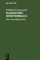 Book cover of Klinisches Wörterbuch (100th ed.) by Willibald Pschyrembel