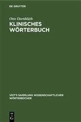 Book cover of Klinisches Wörterbuch (16th ed.) by Otto Dornblüth