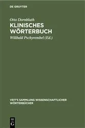 Book cover of Klinisches Wörterbuch (21st ed.) by Otto Dornbluth