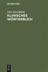 Book cover of Klinisches Wörterbuch (3rd ed.) by Otto Dornblüth