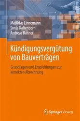 Book cover of Kündigungsvergütung von Bauverträgen by Matthias Linnemann