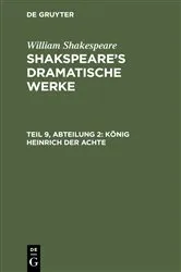Book cover of König Heinrich der Achte by August Wilhelm Schlegel