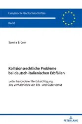 Book cover of Kollisionsrechtliche Probleme bei deutsch-italienischen Erbfaellen by Samira Brüser