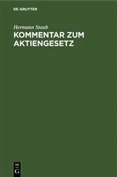 Book cover of Kommentar zum Aktiengesetz by Hermann Staub