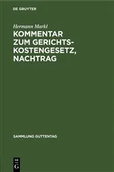 Book cover of Kommentar zum Gerichtskostengesetz, Nachtrag by Unknown