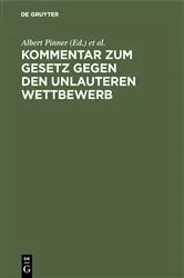 Book cover of Kommentar zum Gesetz gegen den unlauteren Wettbewerb (2nd ed.) by Albert Pinner