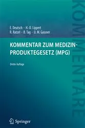Book cover of Kommentar zum Medizinproduktegesetz (MPG) (3rd ed.) by Unknown