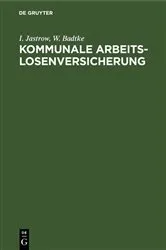 Book cover of Kommunale Arbeitslosenversicherung by Unknown