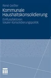 Book cover of Kommunale Haushaltskonsolidierung by René Geißler
