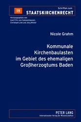 Book cover of Kommunale Kirchenbaulasten im Gebiet des ehemaligen Großherzogtums Baden by Unknown