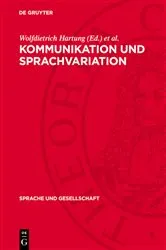 Book cover of Kommunikation und Sprachvariation by Unknown