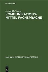 Book cover of Kommunikationsmittel Fachsprache (2nd ed.) by Lothar Hoffmann