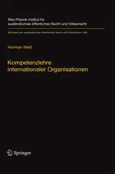 Book cover of Kompetenzlehre internationaler Organisationen by Norman Weiß