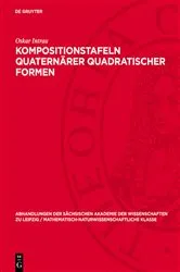 Book cover of Kompositionstafeln quaternärer quadratischer Formen by Oskar Intrau