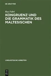 Book cover of Kongruenz und die Grammatik des Maltesischen by Ray Fabri