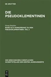 Book cover of Konkordanz zu den Pseudoklementinen, Teil 2 by Georg Strecker