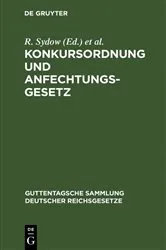 Book cover of Konkursordnung und Anfechtungsgesetz (11th ed.) by Unknown