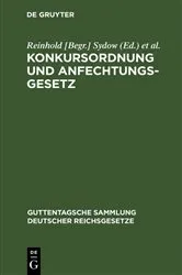 Book cover of Konkursordnung und Anfechtungsgesetz (12th ed.) by Reinhold [Begr.] Sydow